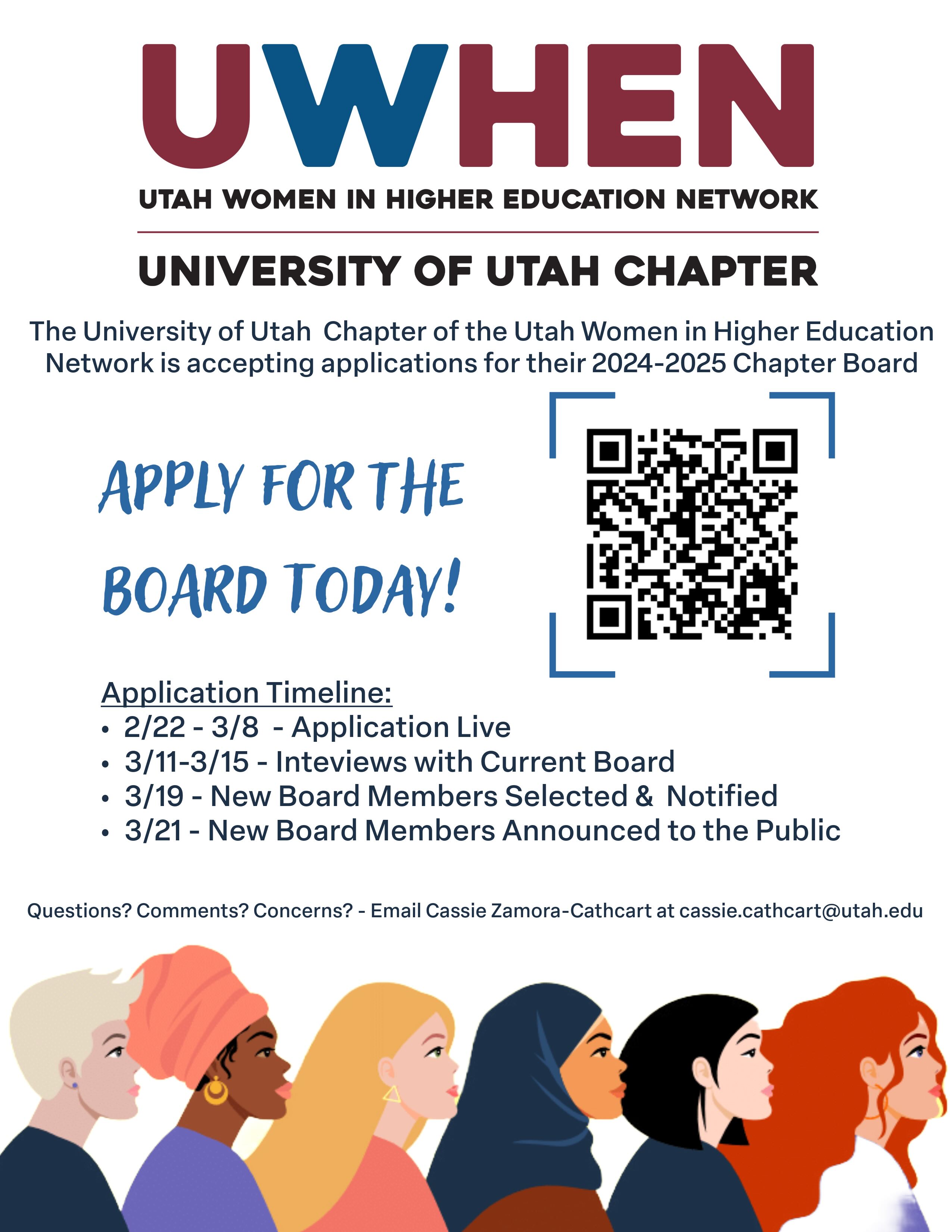 Flyer with the details of how where to apply for the board. All information that is listed in the blog content.